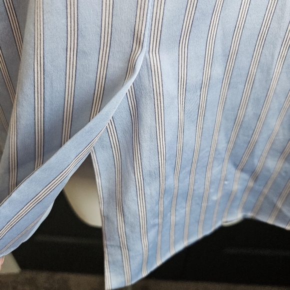 L'Agence Taryn Double Breasted Pinstripe Silk Blazer Sz 6 - Picture 9 of 15